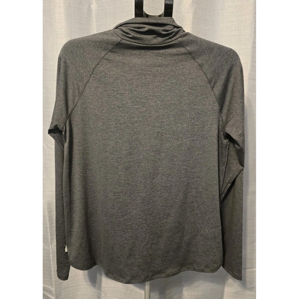 Eddie Bauer Women's Large Active Funnel Neck Heather Gray Shirt UPF 50+ - Picture 6 of 11